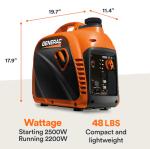 Generac 2500W Portable Quiet Inverter Generator
