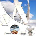 CHRISK 5000W No Noise Vertical Wind Turbine Generator, Portable Wind Power Turbine Generator Kit with Controller,12v