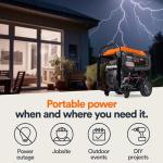 Generac 7705 GP15500EFI Electric Start Portable Generator
