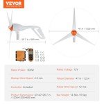 VEVOR 500W Home Wind Turbine Generator Kit