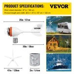 VEVOR 500W 12V Wind Power Generator Kit