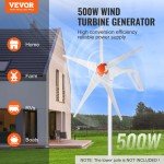 500/800W Home Wind Turbine Generator Kit