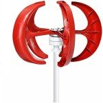 JEZILY 6000W Vertical Wind Turbines Generator Wind Turbine Generator Kits Lantern 5 Blades Kit, Permanent Magnet Generator Wind Turbine 48V 24V 12V with MPPT Controller for Home Boat Camping (24V)