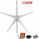 1200W Wind Turbine Generator DC12V 5-Blade Wind Turbine Kit & MPPT Controller