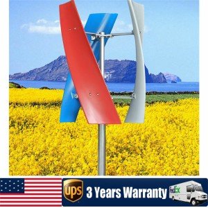 12V 3-Blade Helix Vertical Wind Turbine Generator