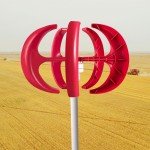 Red 400W Vertical Axis Wind Turbine Generator