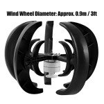 1200W Vertical Axis Wind Turbine Generator Kit