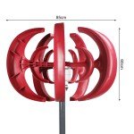 600W 12V 5-Blade Vertical Wind Turbine Generator