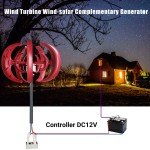 600W 12V 5-Blade Vertical Wind Turbine Generator