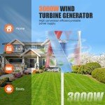 3000W Vertical Axis Home Wind Turbine Generator