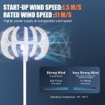24V 400W Vertical Axis Home Wind Turbine