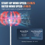 400W 12V Vertical Axis Home Wind Turbine