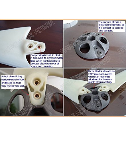 MarsRock Small Wind Turbine Generator 300W 24V