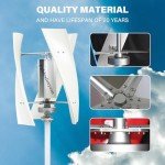 Silent 14000W Vertical Wind Turbine for Home