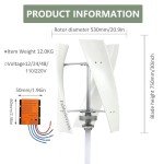 Silent 14000W Vertical Wind Turbine for Home