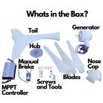600W Home Wind Turbine Kit with Charge Controller