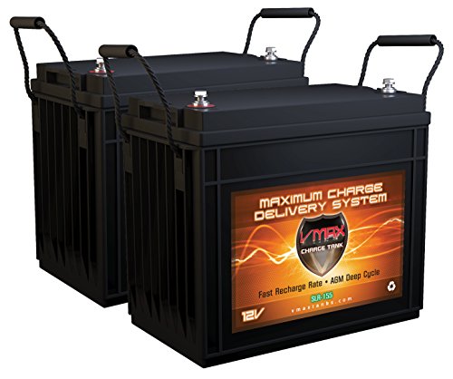 2 VMAX SLR155 AGM Deep Cycle Batteries 12V 155Ah