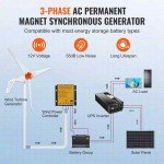 VEVOR 500W 12V Wind Turbine Generator