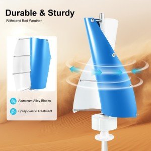 100W Vertical Axis Wind Turbine Home Kit
