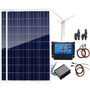 AUECOOR 300W Hybrid Wind and Solar System
