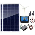 AUECOOR 300W Hybrid Wind and Solar System