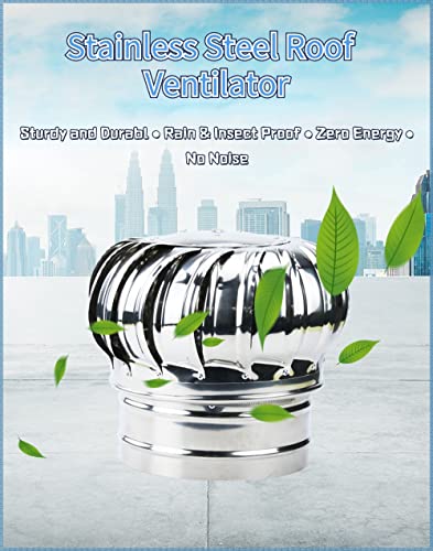 Wind Turbine Vent for Home, Stainless Steel, 600mm