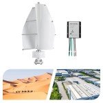 Vertical Axis Wind Turbine Generator with Controller
