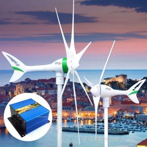 12/24V Wind Turbine Generator with Controller - 400-1000W