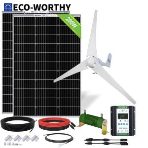 1000W Wind Turbine Generator & Solar Panel Kit