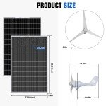 1000W Wind Turbine Generator & Solar Panel Kit