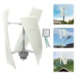 100W Vertical Wind Turbine with 3 Blades