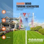 3KW Vertical Wind Turbine Home Kit