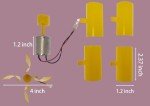 4 Pack Micro Vertical Wind Turbines for DIY