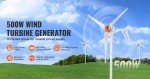 VEVOR 500W 12V Wind Turbine Generator Kit