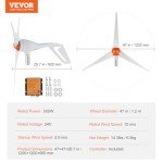 500W Home Wind Turbine Generator with MPPT Controller