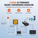 500W 12V Home Wind Turbine Generator Kit