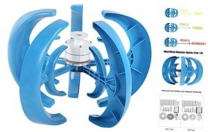 5-Blade Vertical Wind Turbine Kit for Home