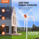 VEVOR 500W 3-Blade Home Wind Turbine Kit
