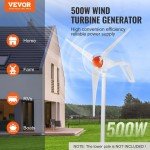 500W 3-Blade Home Wind Turbine Generator