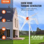 500W 12V Home Wind Turbine Generator Kit