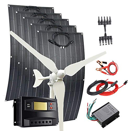 600W Home Wind Turbine Solar Panel Kit
