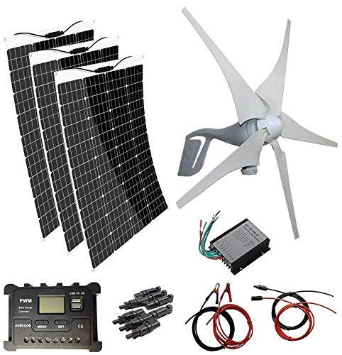 AUECOOR 760W Wind Turbine Solar Panel Kit