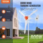 VEVOR 800W 12V Home Wind Turbine Kit