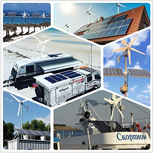700W Solar Panel Wind Turbine Kit: Generator + 5x 120W Panel + Controller + Regulator + Cables + Brackets