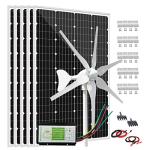 1000W Off-Grid Wind and Solar Power Kit