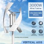 3000W Vertical Axis Wind Turbine Generator System