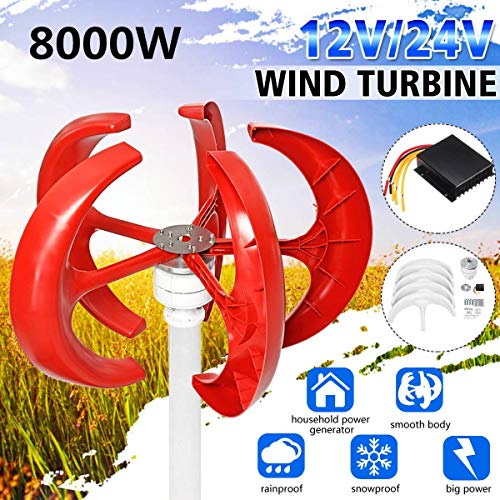 8000W Vertical Axis Wind Turbine Generator Kit 12V/24V
