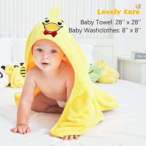 3-Pack Baby Hooded Towel & Washcloth Set