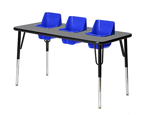Blue Toddler Feeding Table with Three Seats