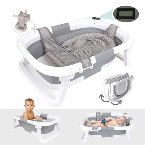 BEBELEH™ Collapsible Baby Bathtub with Thermometer